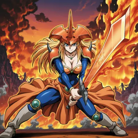 [YUGIOH] [Yu-Gi-Oh!] [Duel Card Character] [Flame Swordswoman (man)] [炎の剣士] [Illustrious] [IL]