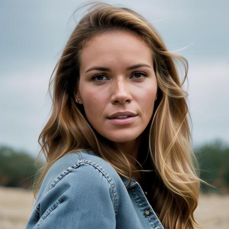 ellemacpherson a woman wearing a sweater, hair blowing in the wind, jeans, outside, park , portrait, beautiful bone structure, (realistic, photo-realistic:1.37), ultra high res, ultra-detailed, incredibly beautiful girl, 8k uhd, dslr, soft lighting, high quality, film grain, Fujifilm XT3