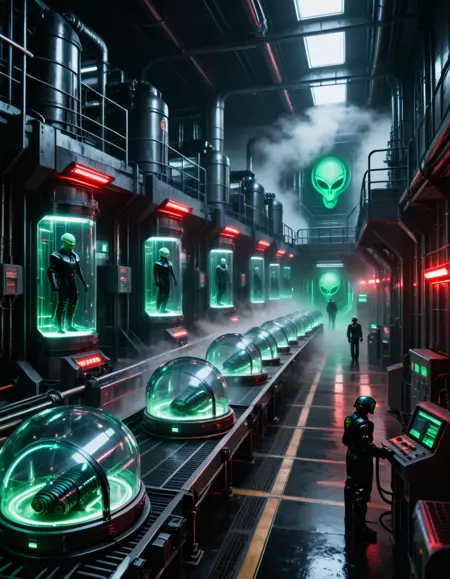 dark sci-fi factory pony