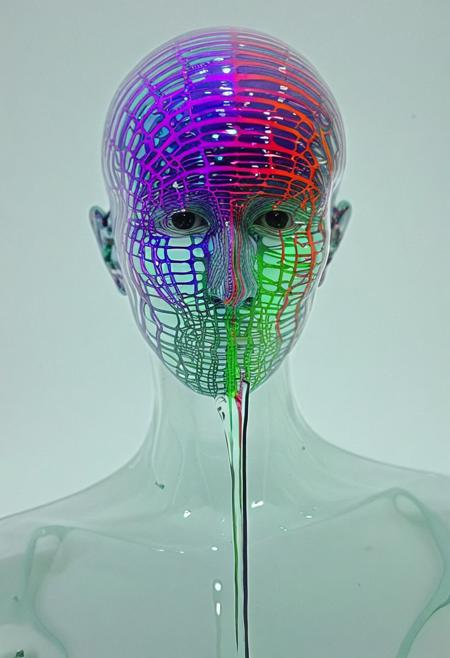 My head will not stay together, it only wishes to split itself into endless refractions of the self, each one a planar liquid static, each one displaying lives and alternations of the timeline that I do not wish to see, My head will not stay together, it only wishes to split itself into endless refractions of the self, each one a planar liquid static, each one displaying lives and alternations of the timeline that I do not wish to see, dynamic vivid colors, ambient light, designed atmosphere, unique, inspiring, thought positive, shiny, brilliant, elegant, sharp focus, highly detailed