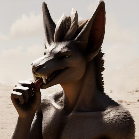 animal, personification, anthro, furry, hybrid,  kkw-fur:1, <lora:Ravager:1>,  looking at user, hyperrealistic, full body, white background, open mouth, smiling, tongue poking out,