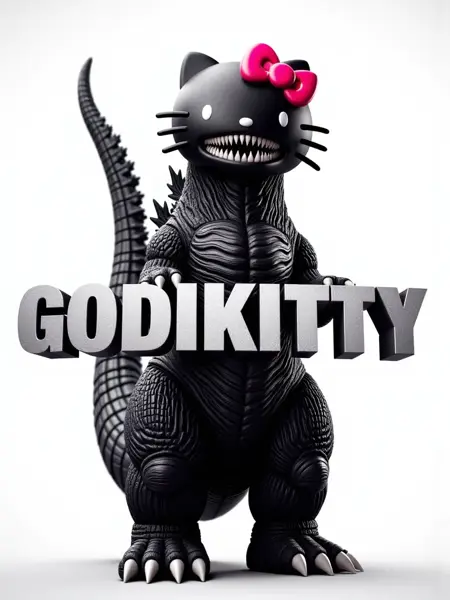 Godikitty / Godzilla * Hello Kitty