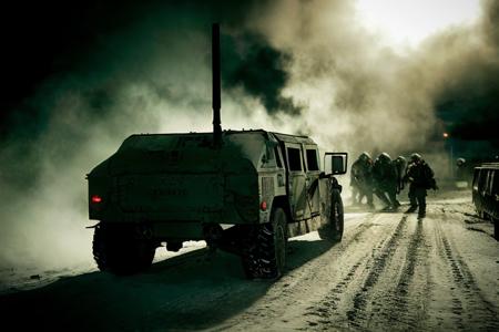 analog gloomy photo of an arctic camo HUMVEE car,  <lora:humv33:1.0>, ((zombie apocalypse:1.2)), ((surrounded by zombies:1.3)), (living dead), ((winter)), ((snow)), (horror movie), ((nighttime)), driving through a decayed city, ruins, dilapidated buildings, ((green fumes)), High Detail, Sharp focus, (photorealism), realistic, best quality, 8k, award winning, dramatic lighting, epic, cinematic, masterpiece, rim light, ambient fog:1.2,