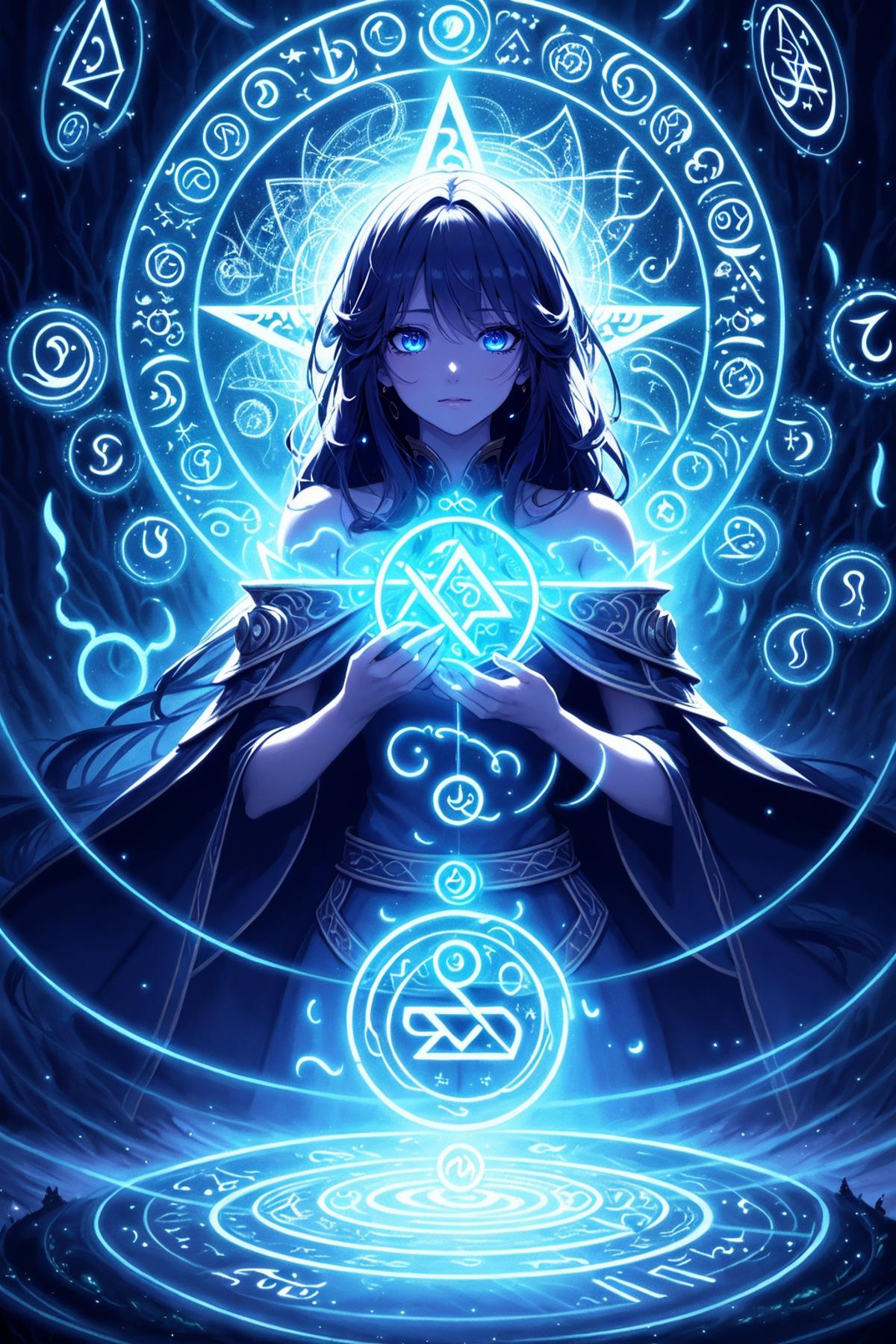 anime magic circle wallpaper