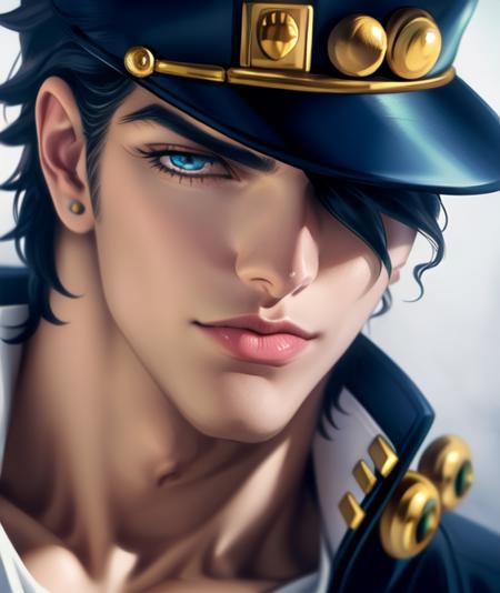 jojo's bizarre adventure, jotaro kujo, manga cover,, Stable Diffusion