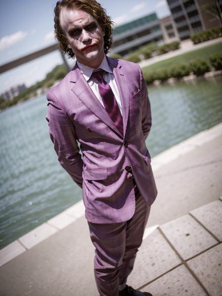 contrapposto, best quality, ultra high res, (photorealistic:1.3), 1boy, purple business  suit,  <lora:00002:1>