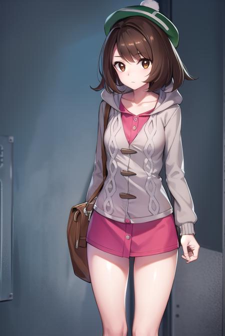 pokemongloria, <lora:pokemongloria-lora-nochekaiser:1>,
pokemongloria, (brown eyes:1.5), brown hair, medium hair, (small breasts:1.2),
BREAK cardigan, dress, green headwear, grey cardigan, hood, hood down, hooded cardigan, long sleeves, pink dress, short dress,
BREAK looking at viewer, full body, upper body,
BREAK outdoors, city, sky,
BREAK <lyco:GoodHands-beta2:1>, (masterpiece:1.2), best quality, high resolution, unity 8k wallpaper, (illustration:0.8), (beautiful detailed eyes:1.6), extremely detailed face, perfect lighting, extremely detailed CG, (perfect hands, perfect anatomy),