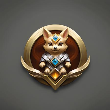 masterpiece, rank game icon,8k, <lora:rankgameicon_Hap_XL:1.6>, Rank icons 1 to 20 for games dog chibi 4k FLAT badge, battle, detailed, elements, fantasy badges, fantasy game badges, game badge,