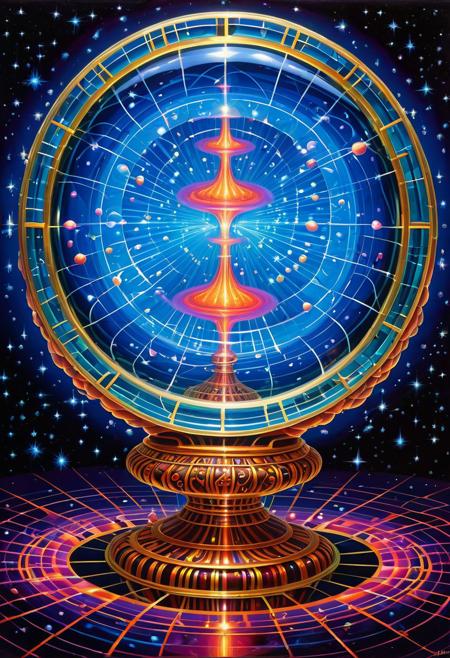 (The Antipode, a being from a mirror universe of antimatter:1.5), (particles shimmering with CP-symmetry violation:1.4), (anti-atoms glowing with inverted charge:1.6), paradoxical and complementary, (surreal art by Jacek Yerka and Rob Gonsalves:1.3), enantiomorphic patterns, ambichiral details, (emanating matter-antimatter asymmetry:1.7), inverted color background, negative hues, (a reflection from the other side of the looking glass:1.4)