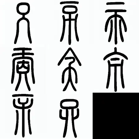 Fake Seal Characters 伪篆书