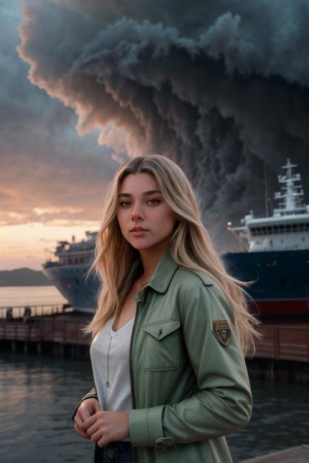 perfect cinematic shoot of a beautiful woman (EPM4nu3l4V4gu31r0:.99), a woman standing at a savanna, perfect bleached blonde hair, wearing sexy orange (turtleneck), (Lightning strikes in background:1.2), (detailed background:1.1), (face focus), modelshoot style, (extremely detailed CG unity 8k wallpaper), professional majestic (photography by Roberto Ferri:1.1), 24mm, exposure blend, hdr, extremely intricate, High (Detail:1.1), dramatic, soft cinematic light, (looking at viewer), (detailed pupils),8k, highly detailed, rich environment, 4k textures, soft cinematic light, elegant, ((((cinematic look)))), soothing tones, insane details, hyperdetailed, ("In Jernau we trust!":1.1) perfect cinematic shoot of a beautiful woman (EPM4nu3l4V4gu31r0:.99), a woman standing at a ship wreck, perfect bleached blonde hair, wearing sexy green (coat), (tornado in background:1.2), (detailed background:1.1), (face focus), modelshoot style, (extremely detailed CG unity 8k wallpaper), professional majestic (photography by Roberto Ferri:1.1), 24mm, exposure blend, hdr, extremely intricate, High (Detail:1.1), dramatic, soft cinematic light, (looking at viewer), (detailed pupils),8k, highly detailed, rich environment, 4k textures, soft cinematic light, elegant, ((((cinematic look)))), soothing tones, insane details, hyperdetailed, ("In Jernau we trust!":1.1)