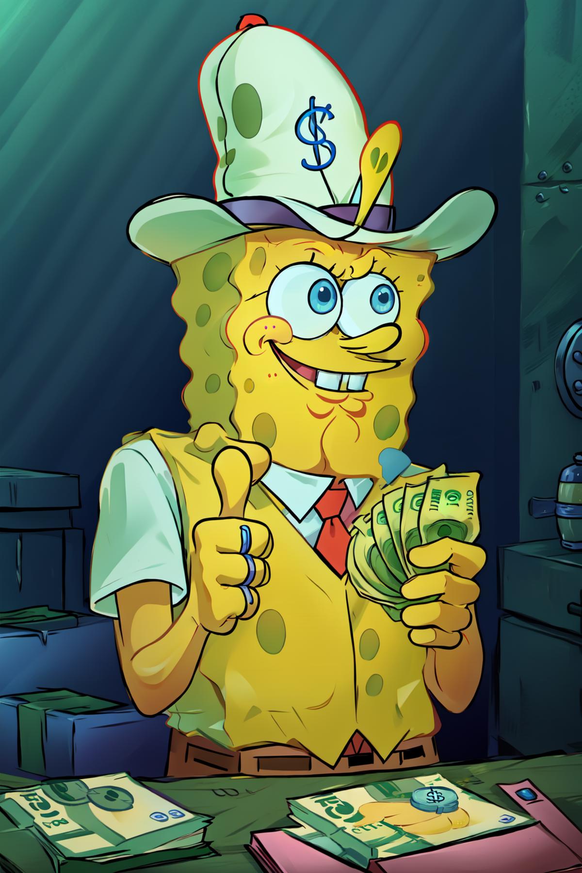 Gangster SpongeBob Meme Concept image by mfcg