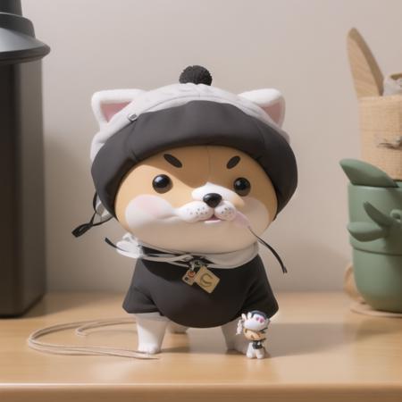 (masterpiece, best quality:1.1)Chibi,A  little  small  cute  dog   in a  clothes  with a  hat ,Soft light , white background, <lora:Chibi Animals:0.75>