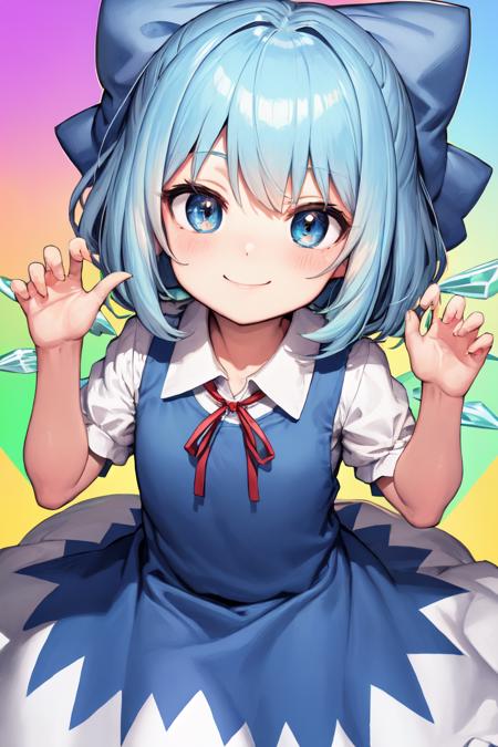 <lora:corni>, cirno, smile