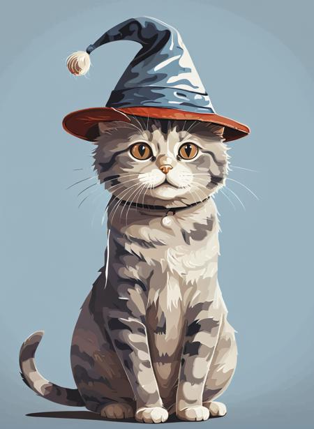 a cat in a hat <lora:DD-vector-v2:1> vector