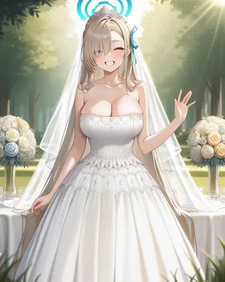 Cinched Waist Wedding Dress