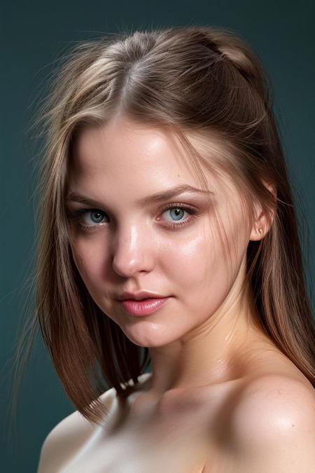 (CR-Amelie-amironov73762:0.9), full color portrait of woman, (oiled shiny skin:1.0), (slick undercut hair:1.0), (face close up:1.0),
masterpiece, best quality, sharp focus, highres 8k uhd, ultra-detailed, rim light, deep grey background,