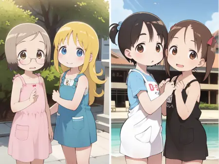 Matsuri, Miu, Chika, Ana (Ichigo Mashimaro) 4 in 1 character LoRA