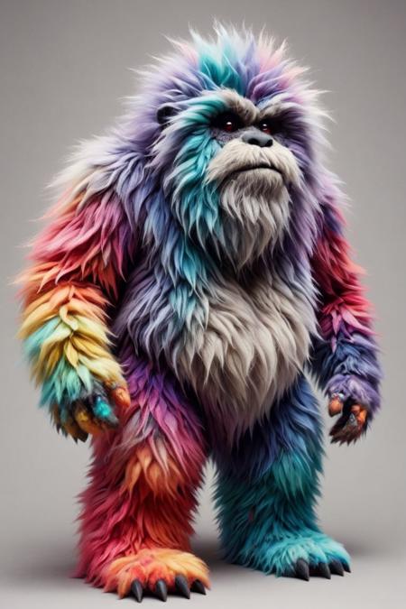 martius_fuzz yeti, colorful  <lora:Colorful_Fuzzy_Style:1>