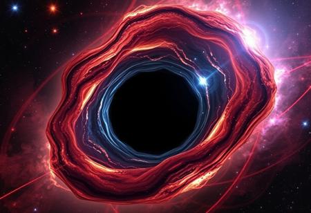 A galactic entity is creating a black hole that sucks in stars and planets