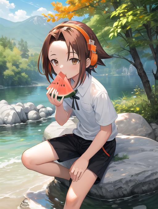 Action - Eating Watermelon - スイカで夏を満喫しよう！ image by MerrowDreamer