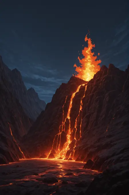 Lava Landscape - Background - Illustrious