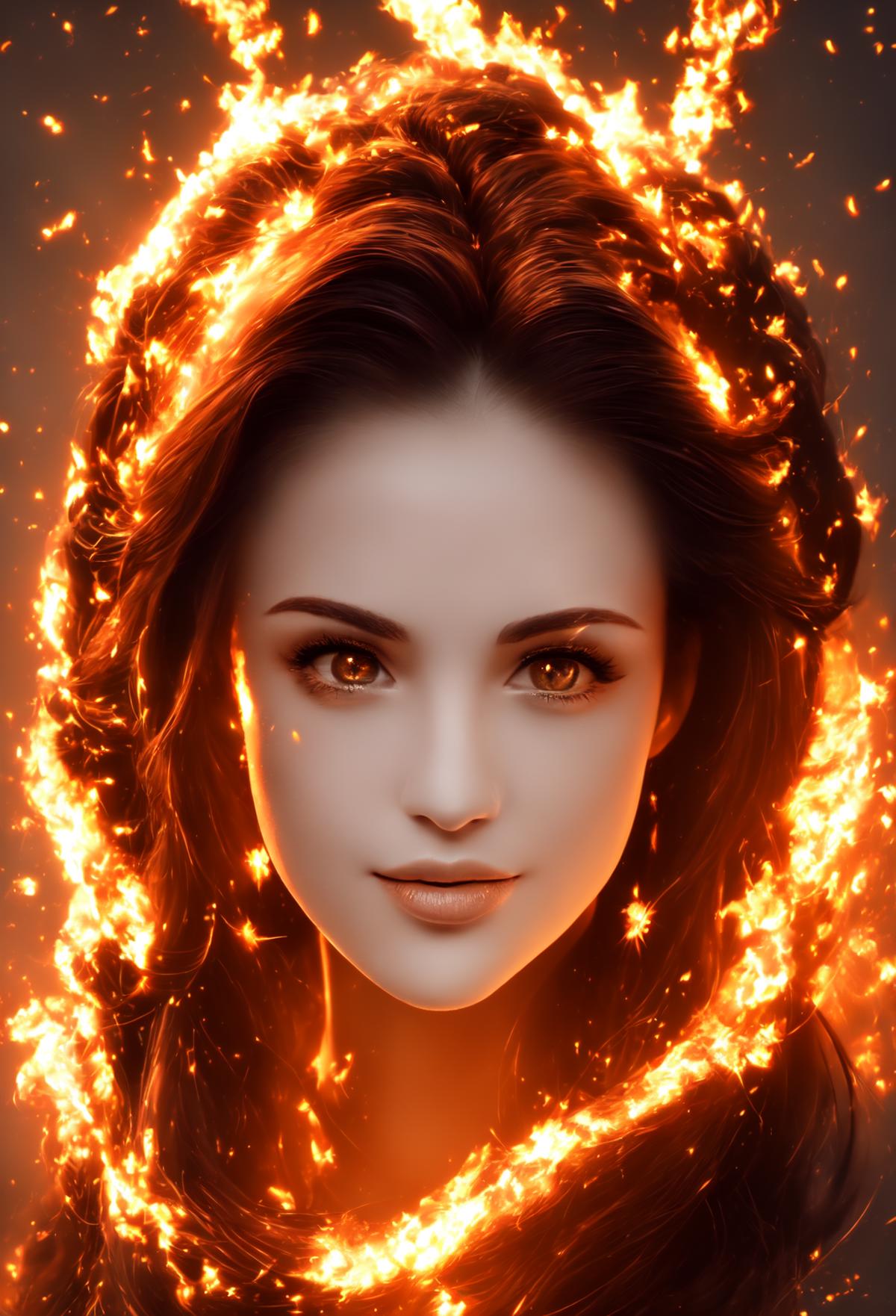 Fire portrait lora image by Trex