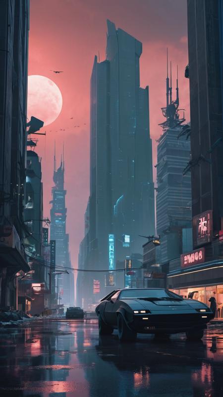 cinematic photo mega city one, landscape, professional ominous concept art, by artgerm and greg rutkowski, an intricate, elegant, highly detailed digital painting, concept art, smooth, sharp focus, illustration, in the style of simon stalenhag, wayne barlowe, and igor kieryluk. . 35mm photograph, film, bokeh, professional, 4k, highly detailed