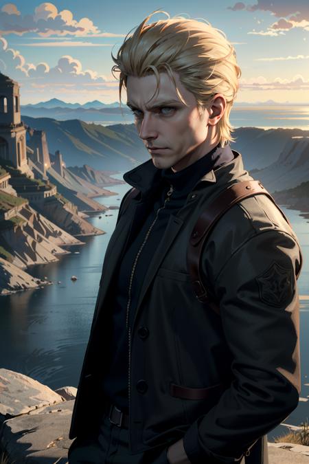 ((ultra detailed, masterpiece, best quality))
 <lora:REAlbertWesker:0.8>
REAlbertWesker, 1boy, solo, blonde hair, On a dramatic cliffside, rugged outdoor attire, windswept hair, overlooking a breathtaking landscape with an adventurous spirit