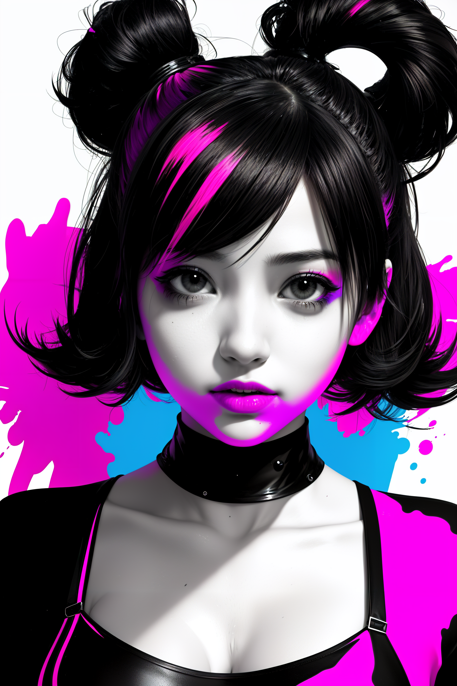 masterpiece, best quality, (realistic, highly detailed), high contrast girl, vivid colors