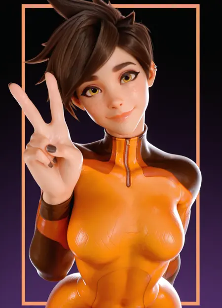 Tracer Overwatch/Le Sserafim (IL/Pony)