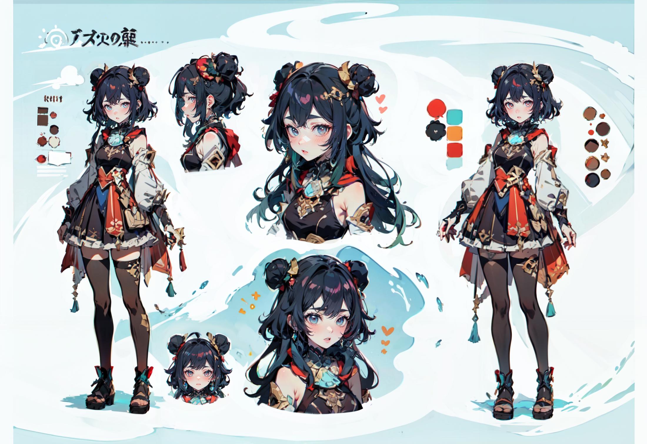 Character Design Sheet (Helper) (3-perspectives) -COMISSIONS OPENS!!- by YeiyeiArt  image by Tezerxct