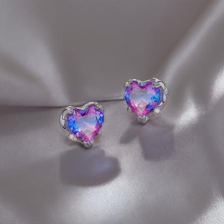 ding,purple diamond stud earrings,heart stud earrings,white background,purple crystal,silk,
,
<lora:ershiv2:1>,