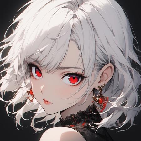 Cute girl with white hair Cute girl with white hair