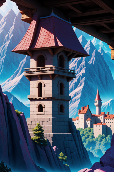 A forbidden castle high up in the mountains, pixel art, (intricate details:1.12), hdr, (intricate details, hyperdetailed:1.15), (natural skin texture, hyperrealism, soft light, sharp:1.2), game art, key visual, surreal