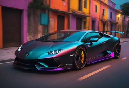 Imagine a striking scene: a bold car, inspired by the Lamborghini style, adorned with colorful lights against a hyper-colorful backdrop. This amazing wallpaper, available in 8K, boasts highly detailed elements that bring the supercar to life. =>= The Lamborghini-inspired design, with its high contrast and vibrant hues, creates a visually stunning screensaver. Whether you're looking for a mobile wallpaper, HD phone wallpaper, or a 4K wallpaper, this scene promises to be an eye-catching and immersive experience. =%='(
