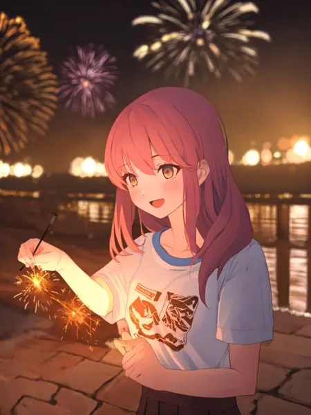 Holding fireworks