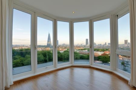 wide angle photo, ovfi, view through window, residential neighbourhood, london, bay windows,  large windows, <lora:buildings view from indoors_epoch_9:0.5>, <lora:add_detail:0.5>, RAW photo, 8k uhd, dslr, soft lighting, high quality, film grain, Fujifilm XT3, lr