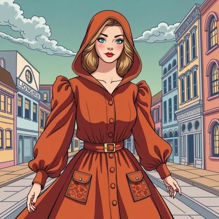 1940s hooded dress v1.0
