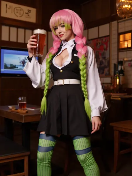 Mitsuri Kanroji - Demon Slayer : Kimetsu no Yaiba - Flux1.D