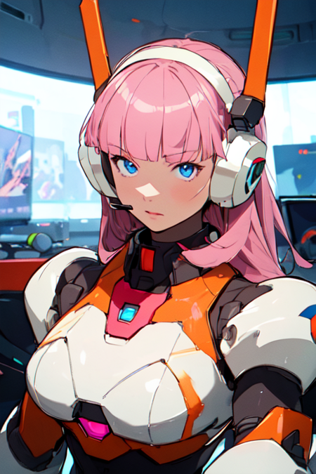 android masterpiece pink hair robot ears