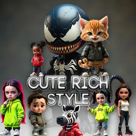 Cute Rich Style for FLUX