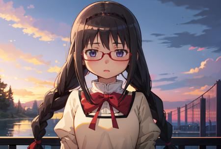 1girl, solo, homura, park background, school uniform, <lora:homura-000003:0.8>,
twintails, twin braids, glasses,, (masterpiece:1.2), (best quality:1.15), extremely detailed