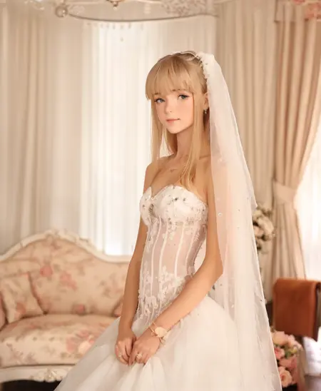 Waist lace wedding dress 腰部蕾丝婚纱 - v1.0