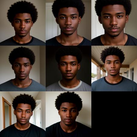 portrait of a young man, looking at viewer, dark_skin, (detailed_skin,:0.5), (freckles:0.5), shirt