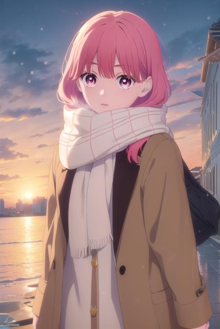 yukiitose, <lora:yuki itose-alpha-lora-nochekaiser:1>,
yuki itose, long hair, pink hair, red hair, (pink eyes:1.3),
BREAK long sleeves, scarf, coat, brown coat,
BREAK outdoors, city, snow, snowflake, sun, clouds,
BREAK looking at viewer, (cowboy shot:1.5),
BREAK <lyco:GoodHands-beta2:1>, (masterpiece:1.2), best quality, high resolution, unity 8k wallpaper, (illustration:0.8), (beautiful detailed eyes:1.6), extremely detailed face, perfect lighting, extremely detailed CG, (perfect hands, perfect anatomy),