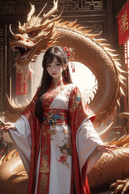 Chinese dress, Chinese dragon