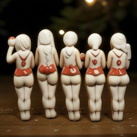 Gingerbread_Man, food, cookie, food focus, no humans, depth of field, moody ambience, spotlight, playing basketball, jumping, Gingerbread_Man, food, cookie, food focus, no humans, multiple girls, group picture, lineup, harem, ram
