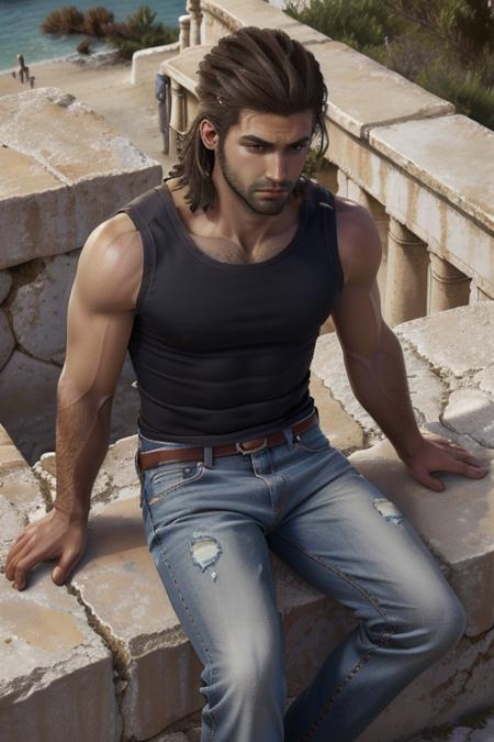 AlexiosOdy, 1boy, handsome man, upper body, greek background, tanktop, jeans, <lora:AlexiosOdy:0.7>
from above