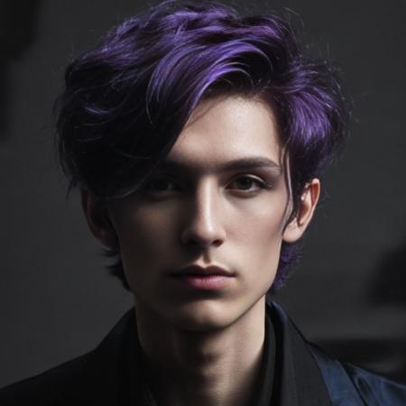 <lora:SDXL_Textured_glass_Test_Sa_May:1>, a man specular distortion <lora:SDXL_distortion_Sa_May:1>, thoughtful, insight, black lavender duotone, purple hair, dark background, (curved glass:1.5), (textured glass:1.5), (fluted glass:1.5)
